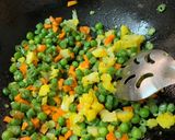 A picture of step 1 of Stir fried veggies stuffed in capsicum gravy.