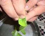 A picture of step 1 of Green peas peels pakoda chat.