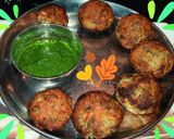 A picture of step 4 of Amaranth flour tikki.