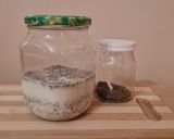Foto del paso 1 de la receta: Pudding de avena y chía con chocolate 🥣 Overnight oats