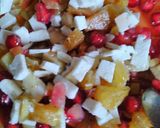 A picture of step 4 of Sweet potato boat with fruits.