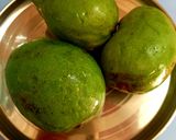 A picture of step 1 of Raw Mango jaggery pickle.