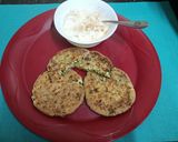 A picture of step 5 of Rajgira paratha stuffed with Paneer. (Vrat Special).