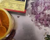 A picture of step 1 of Brown rice with soya paneer.