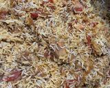 A picture of step 6 of Dhuwan chicken biryani.