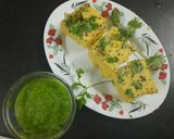 A picture of step 7 of Instant Khaman Dhokla.