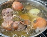 A picture of step 5 of Homemade Beef Stock for Consommé (Clarified Stock)! [Step 1 of 2].