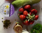 A picture of step 1 of Carrot Cucumber Strawberry Smoothie Bowl.