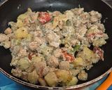 A picture of step 7 of Soya chunks Aloo Posto.