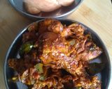 A picture of step 4 of Chicken Peralan.