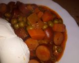 Zöldséges-virslis ragu recept fázis 4 fotója