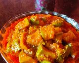 A picture of step 3 of Mango pickle.