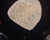 A picture of step 2 of Coriander triangle Paratha.