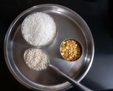 A picture of step 1 of Rice corn Dhokla.