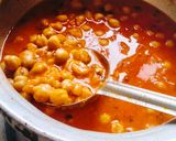 A picture of step 6 of Lahore's famous,chikpeas curry.