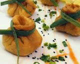A picture of step 4 of Potli samosas.
