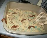 A picture of step 9 of Kitty Litter Cake.