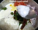 A picture of step 3 of Radish Curd salad.