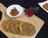 A picture of step 4 of Rajasthani korma roti.