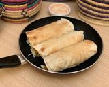 A picture of step 8 of Chicken and chips wrap 2🍗🌯🌯🌯🍟.