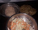A picture of step 3 of Veg frankie rolls.