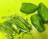 A picture of step 2 of Pork Ginger stir fry with Green Pepper.