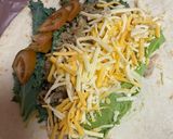A picture of step 2 of Kale and Quinoa Chicken Burrito in Air Fryer.