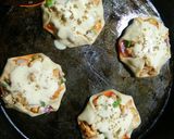 A picture of step 5 of No yeast no cheese pizza.