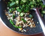 A picture of step 2 of Crispy Bhindi fry.