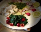 A picture of step 4 of Monkfish, Pesto, and Cherries.
