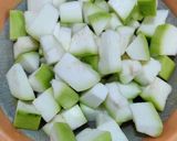 A picture of step 1 of Masala Lauki.