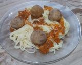 Foto del paso 4 de la receta: Espaguetis con albóndigas de "La dama y el vagabundo"