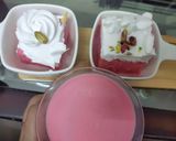 A picture of step 10 of Rose milk cake.