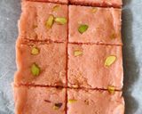 A picture of step 6 of Rose Coconut Burfi.