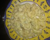 Foto del paso 4 de la receta: Tortellinis con nata, champiñones y queso fresco de cabra