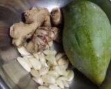 A picture of step 1 of Garlic ginger pickle.