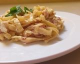 Foto del paso 12 de la receta: Tagliatelle alla Carbonara - Tallarines a la Carbonara