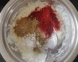 A picture of step 2 of Moong kadhi.