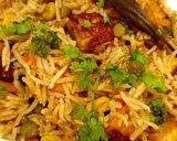 A picture of step 1 of Paneer Pulao.