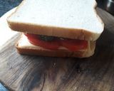 A picture of step 6 of Black olives and Indian Basil Pesto Sandwich.
