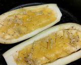 Foto del paso 3 de la receta Berenjenas rellenas de atún en freidora de aire