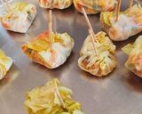A picture of step 7 of Tri-Color Bell Pepper Cabbage Jhol Momos.