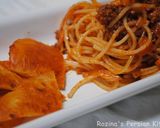 A picture of step 9 of Persian style spaghetti.