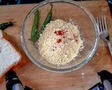 A picture of step 4 of Bread pakora chat.