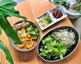 Hình bước làm 9 của món Mì Quảng tôm thịt