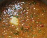 A picture of step 4 of Bhaji (mixed vegetables gravy).