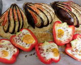Foto del paso 10 de la receta: Berenjenas y pimientos rellenos al horno