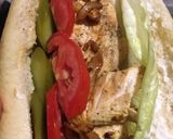 عکس مرحله 4 از دستور ساندویچ فیله مرغ🥪🥪🐓🐓🥬🥬🍅🍅