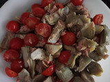 Ensalada de alcachofas con atún