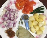 A picture of step 1 of Raw Jackfruit Curry.